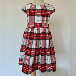 Plaid Dress in Red, Green, and White